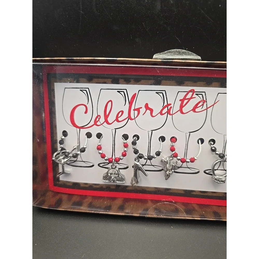 Chico's Wine Charms Red. Black‎ And Silver